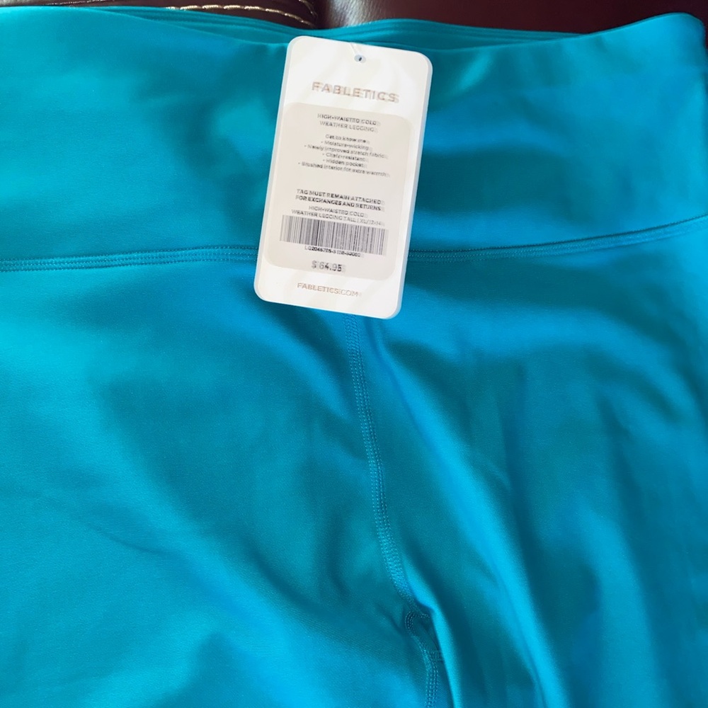 Fabletics Bright Teal Workout Leggings